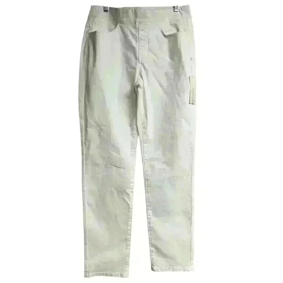SOFT SURROUNDINGS WHITE STRAIGHT LEG PULL ON JEAN SIZE SMALL INSEAM 30” - Picture 2 of 11